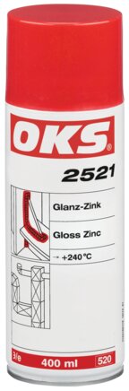Exemplary representation: OKS glossy zinc spray (spray can)